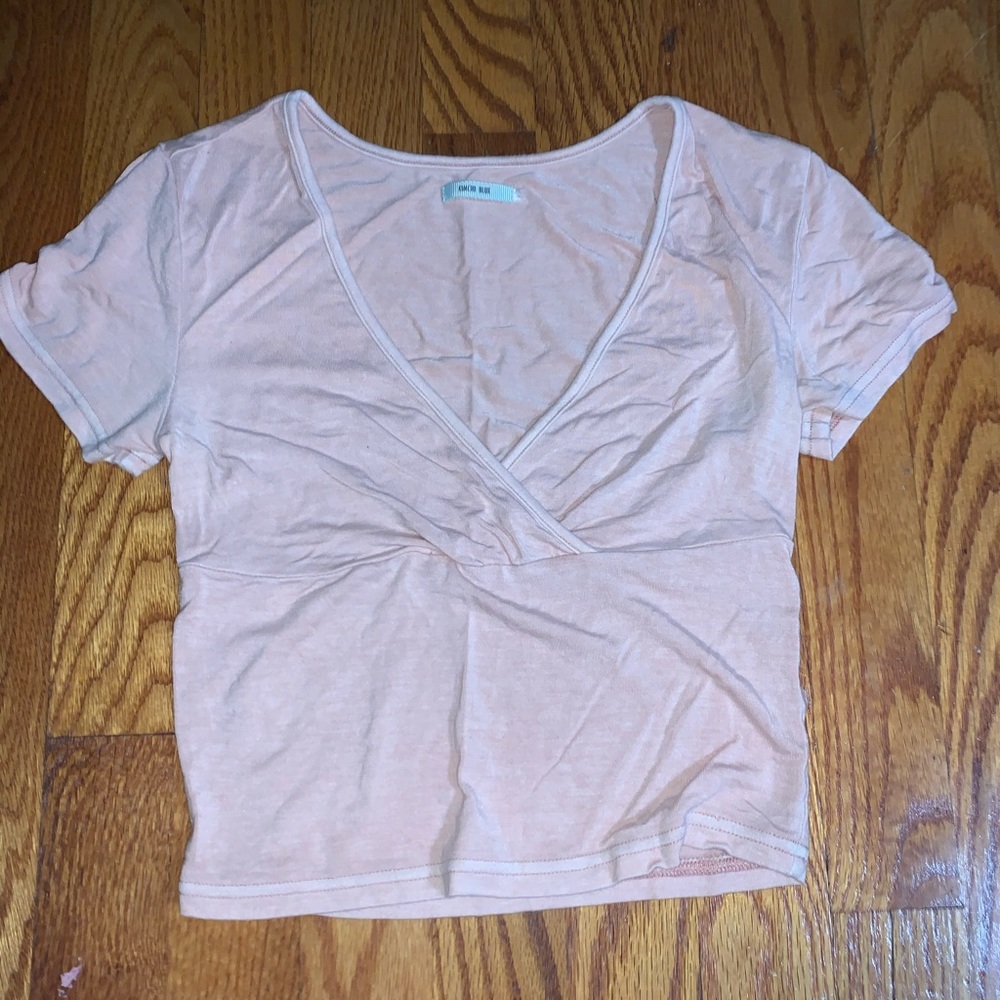 Light Pink Fitted Crop Top